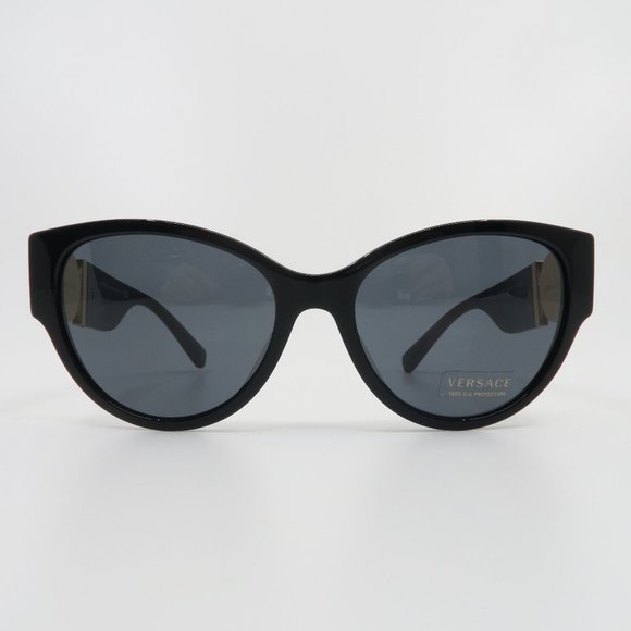 VERSACE MOD 4368A  GB1/87 Cat Eye Shiny Black/Gold - Picture 2 of 6